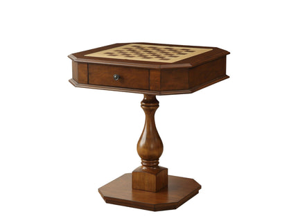 Bishop - Reversible Chess Checker Game Table With Game Tray (Chess Fingures Not Included)