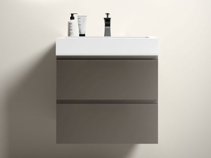 Alice - Bathroom Vanity With Sink, Large Storage Wall Mounted Floating Bathroom Vanity For Modern Bathroom, One-Piece Sink Basin Without Drain And Faucet