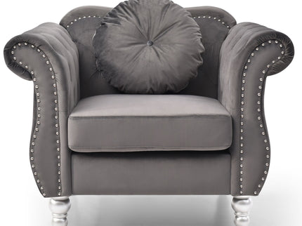 Chic Transitional Flared Arm Chair
