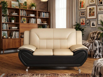 3 Piece Sofa Set, Upholstered Living Room Furniture - Camel