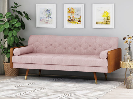 Aidan - Mid Century Modern Tufted Fabric Sofa