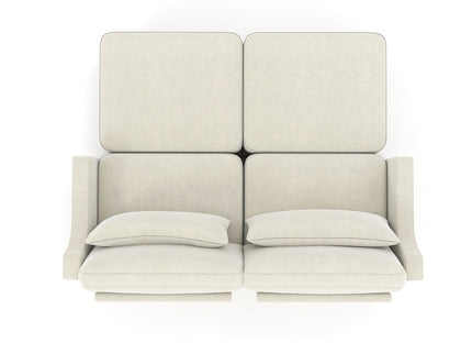 Stylish Sofa With Ottoman And Lumbar Pillows, Ergonomic Design