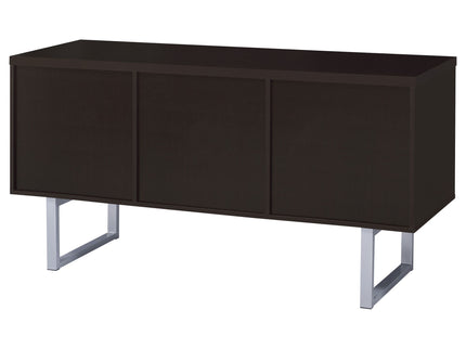5 Drawer Credenza With Open Shelving - Cappuccino