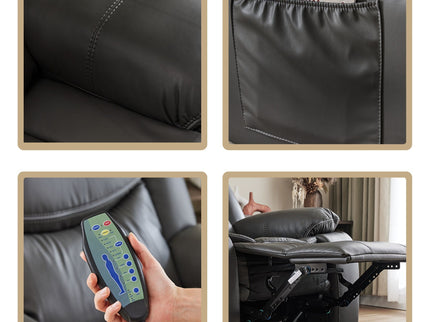 Recliner Chair With Vibration And Heating - Gray