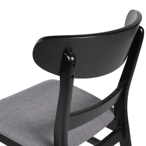Modern Dining Chair With Upholstered Seat And Wood Frame