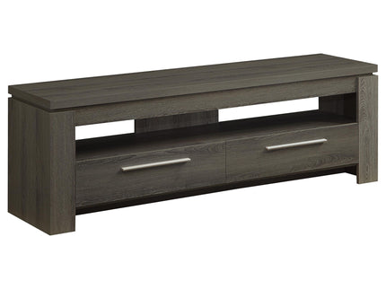 2 Drawer TV Console With Floating Top - Gray
