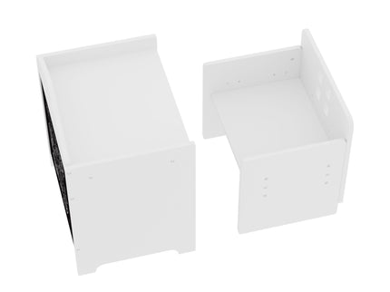 Montessori Weaning Table And Chair Set, Toddler Table With Adjustable Height - White