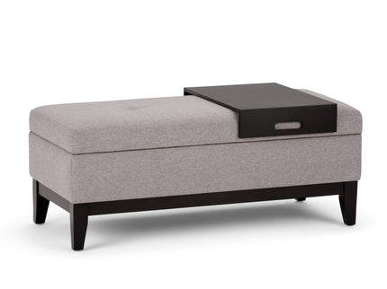 Oregon - Contemporary Storage Ottoman Bench With Tray