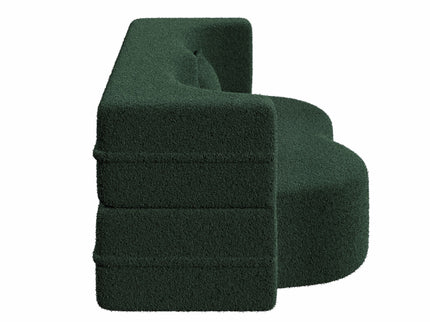 Modern Floor Sofa, With 2 Pillows, Convertible Teddy Fabric Foam Filled Bed