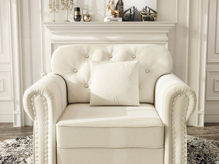 Sofa With Nailhead Trim And Rolled Armrests