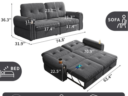 Cloud Like Convertible Sofa Bed With For Living Room