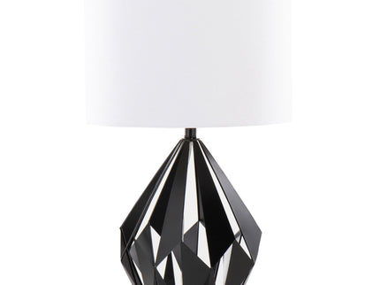 Geo - Me Tri Contemporary Table Lamp (Set of 2) - Matte Black / White