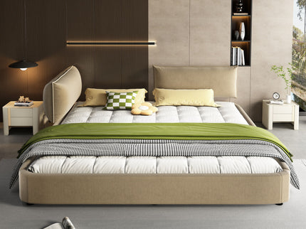 Cloud Bed Frame With Oversized Padded Movable Headboard