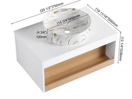 Floating Bathroom Vanity With Vessel Sink