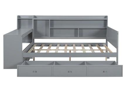 Daybed With 3 Drawers USB Ports And Desk