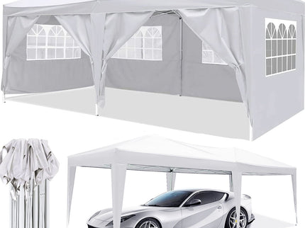 10'X20' Ez Pop Up Canopy Outdoor Portable Party Folding Tent With 6 Removable Sidewalls + Carry Bag + 4 Pieces Weight Bag