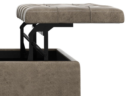 Harrison - Square Coffee Table Ottoman - Brown