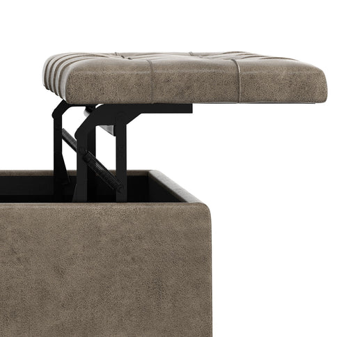 Harrison - Square Coffee Table Ottoman - Brown