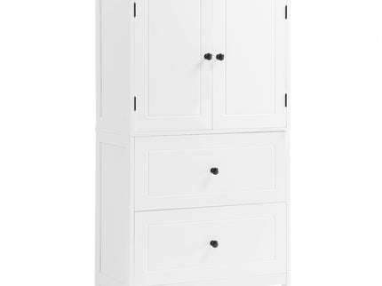 Bathroom Storage Cabinet With 2 Doors And Drawers, Adjustable Shelf