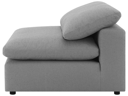 Segoura - 5 Piece Upholstered Modular Sectional With Reclined Back Pillows - Gray