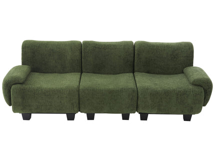 3 Seater Sofa Couch With Curved Armrests
