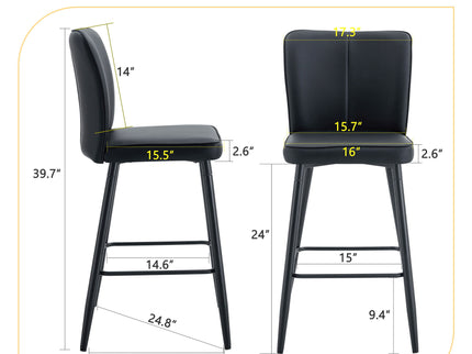 Modern Style Chair With Sleek Backrest Design (Set of 2)