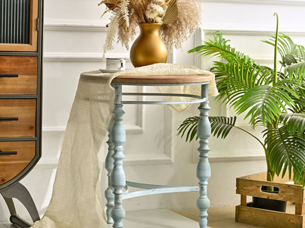 Round Top Carved Table For Living Room