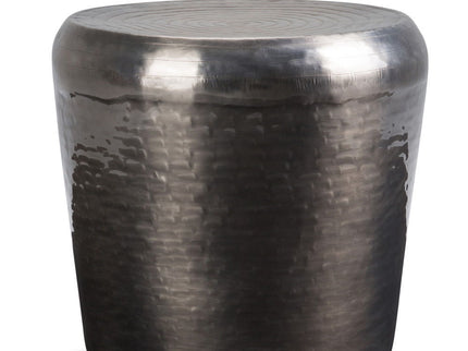 Troy - Metal Accent Table - Antique Silver