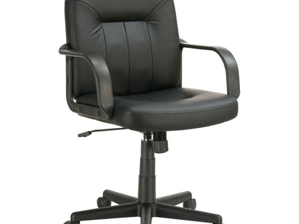 Office Chair With Casters Ergonomic Design For Workspaces - Black