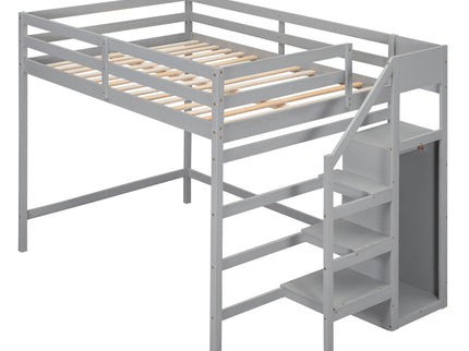 Loft Bed With Built In Storage Wardrobe And Staircase