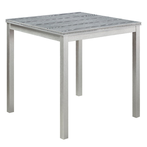 5 Pieces Counter Height Table Set, Kitchen Table With Square Table And 4 Upholstered Chairs