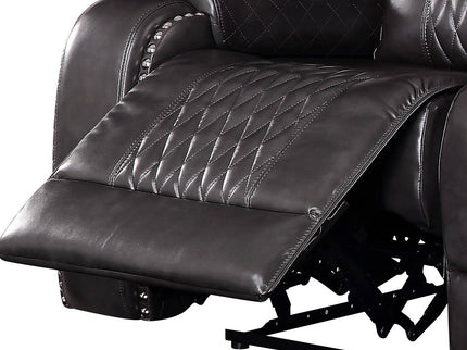 Braylon - Magnetite Synthetic Leather Manual Recliner Sofa - Brown