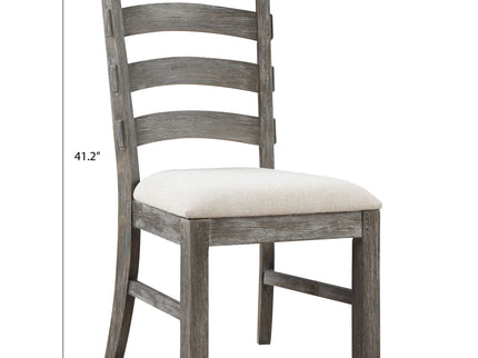Upholstered Dining Chairs (Set of 2) - Brown - Wood