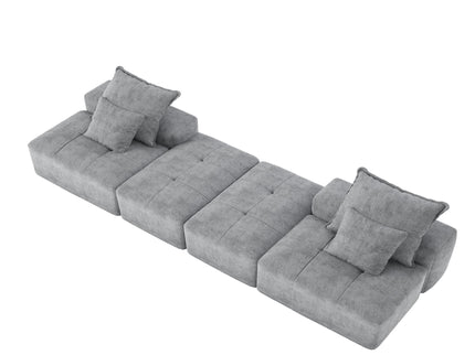Modern Oversized Diy Combination Modular Sectional Sofa With Pillows