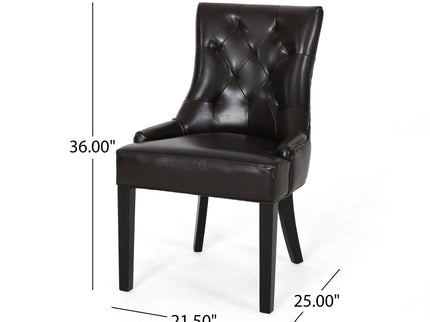 Contemporary Cheney Dining Chair Set With Tufted Design