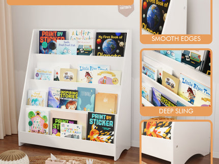 4 Tier Bookshelf, Toddler Book Display Shelves