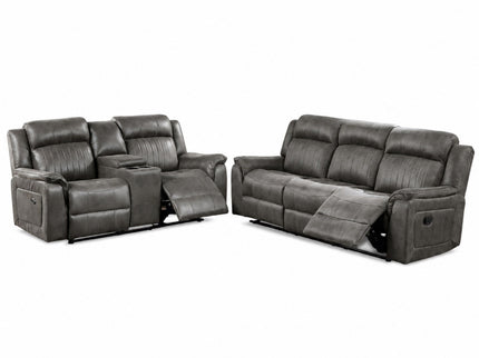 Contemporary Living Room Set, Horizontal And Vertical Tufting