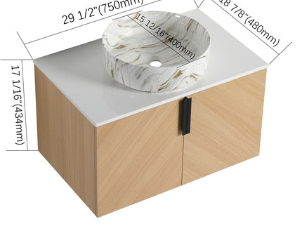 Wall Mounted Bathroom Vanity & Art Sink
