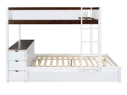Bunk Bed With Twin Size Trundle, Storage And Desk