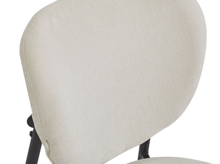 Modern Upholstered Dining Chairs With Metal Legs (Set of 2) - Beige