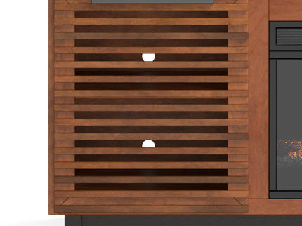 Fireplace TV Stand Console For TVs Up To 100" - Black / Bourbon