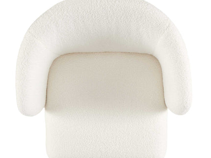 Modern Accent Chair Brown Single Sofa Chair, Upholstered Side Chair Teddy Comfy Chair For Dining Room / Bedroom / Living Room / Reception