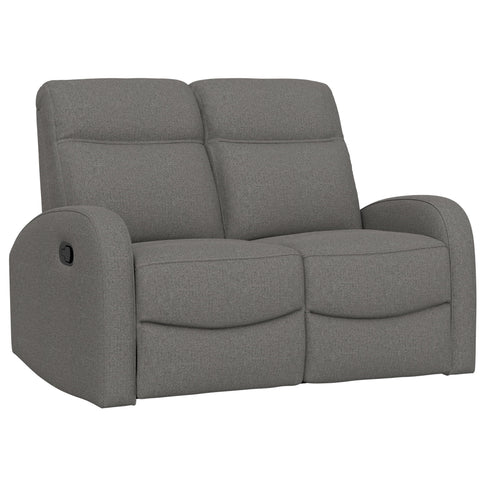 Manual Reclining Loveseat With Dual Seating Support For Living Room