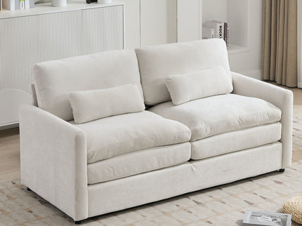 Cozy Upholstered Cushion Loveseat Sofa For Living Room