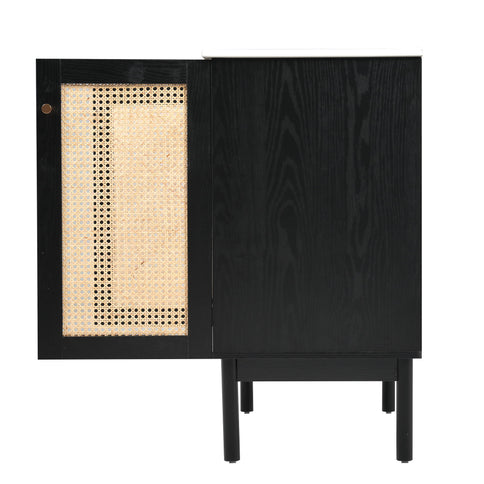 Bathroom Vanity With Soft Closing Mechanism - Black