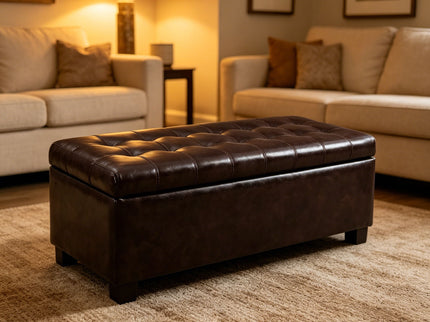 Elegant Tufted Storage Ottoman Bench