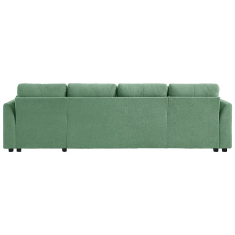 U-Shaped Sectional Sofa Bed With Storage And USB Ports