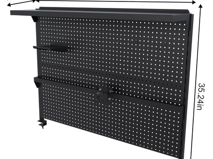 Clamp On Desk Pegboard With Single Monitor Stand