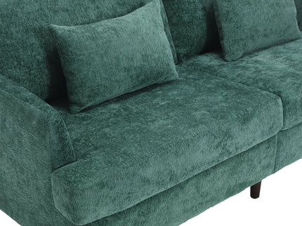 Mid Century Modern Fabric Loveseat Sofa, 2 Seat Upholstered Couch