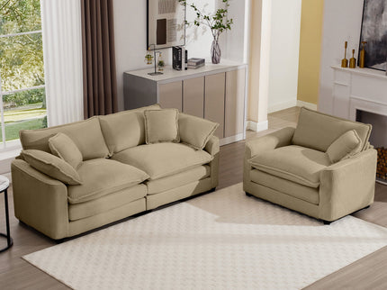 Elegant Oversized Sectional Sofa Set With Deep Seats And Flexible Layout